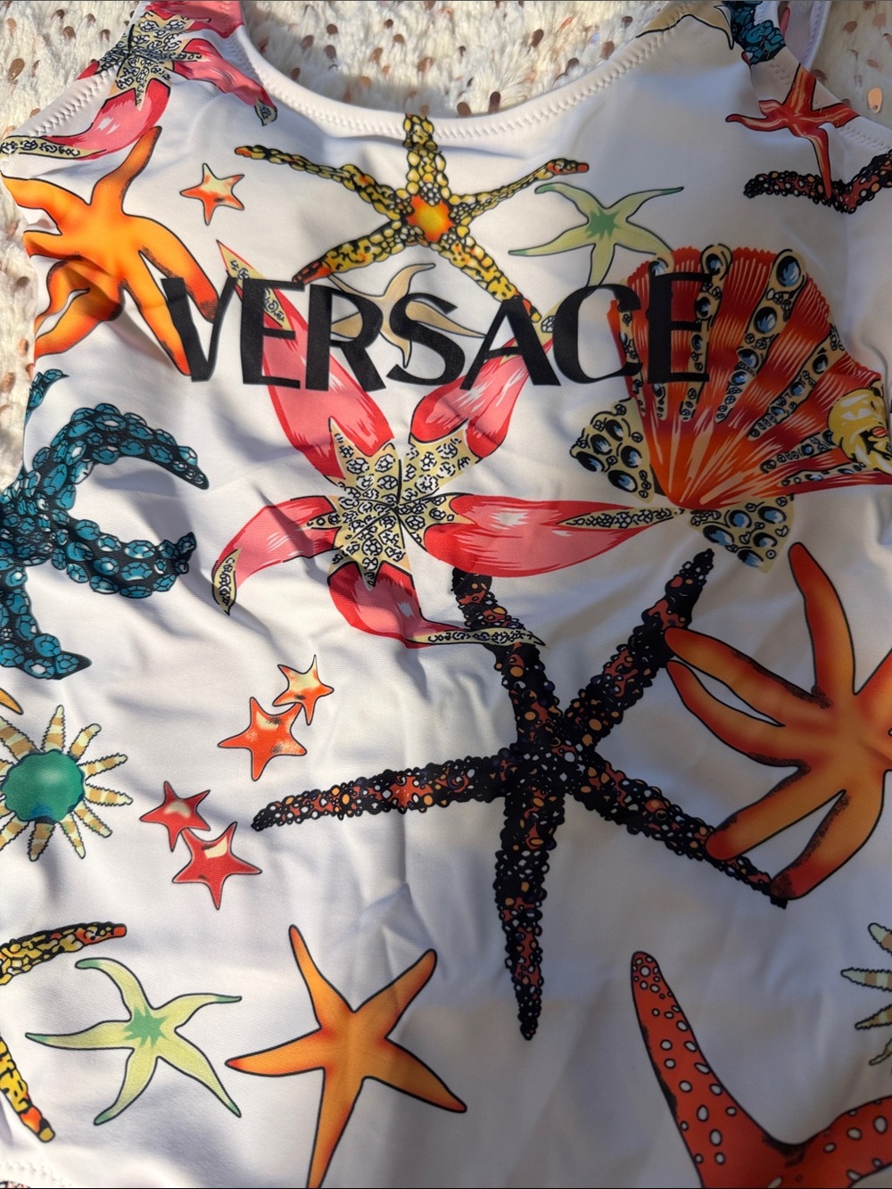 Versace White Multicolor Seashell & Starfish One-Piece - Picture 4 of 9